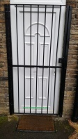 Metal Security Gate With Keyed Lock For Doors